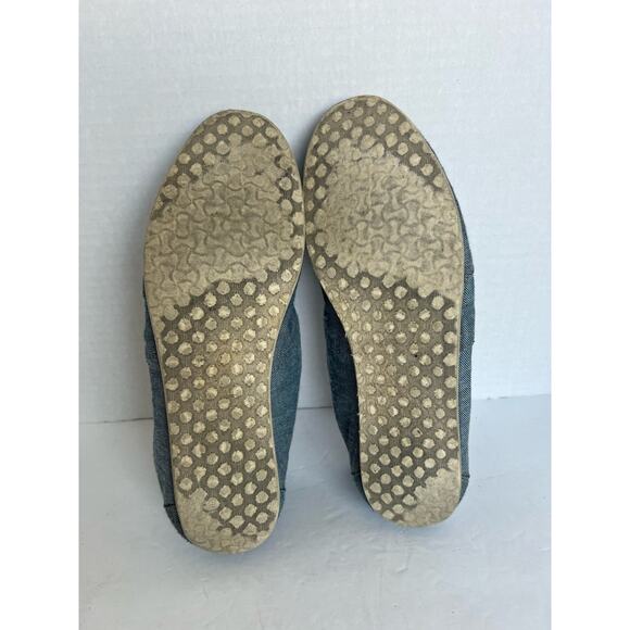 Toms Classic Alpargata Flat Shoes Blue Canvas Lightweight Slip On Loafer Sz 8.5 - Picture 4 of 10